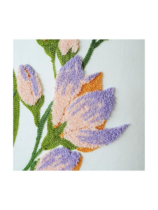 FRIPIA Dekorativer Kissenbezug Lila 45x45cm
