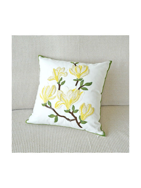 FRIPIA Dekorativer Kissenbezug Gelber 45x45cm