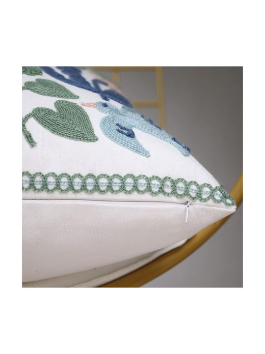 FRIPIA Διακοσμητική Μαξιλαροθήκη Boho Floral Spring 45x45εκ.
