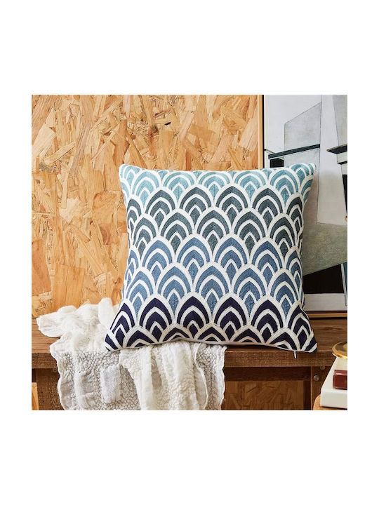 FRIPIA Decorative Pillow Case Blue Gradient 45x45cm