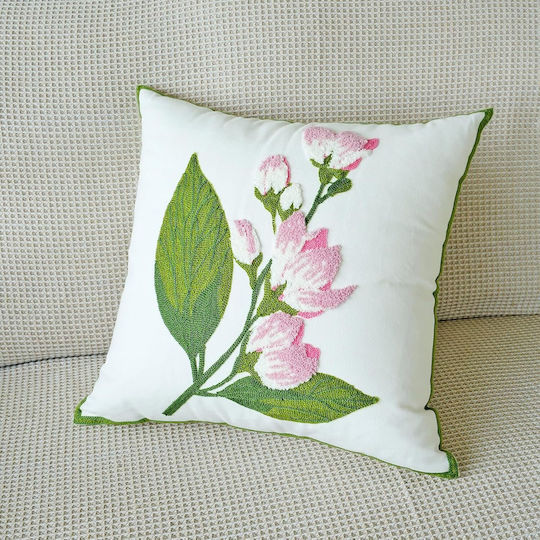FRIPIA Decorative Pink Pillow Case 45x45cm