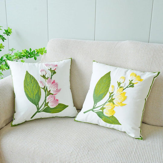 FRIPIA Decorative Pink Pillow Case 45x45cm