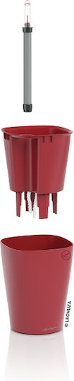 Lechuza Mini Deltini Αυτοποτιζόμενη Γλάστρα Scarlet Red 10x10x13εκ.