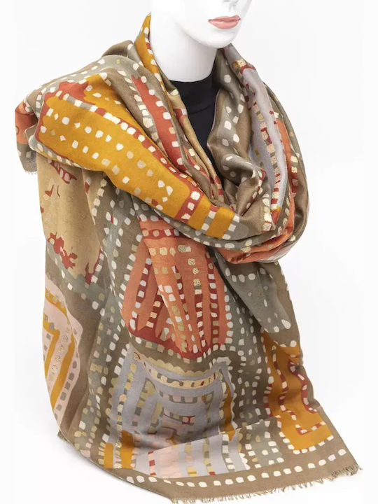 Fragola Damen Seidenschal Beige