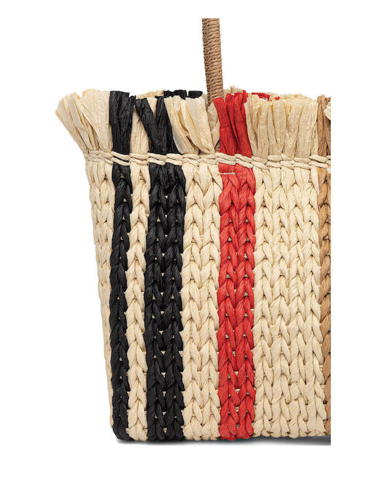 Assn Straw Women's Shopper Shoulder Bag Beige
