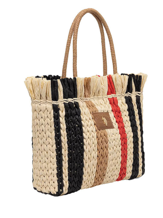 Assn Straw Women's Shopper Shoulder Bag Beige