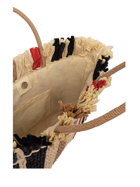 Assn Straw Women's Shopper Shoulder Bag Beige