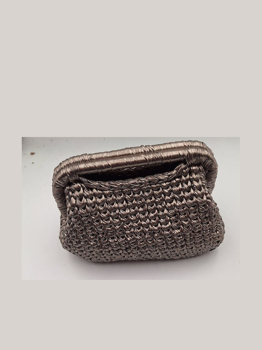 Leder Damen Handtasche Silber