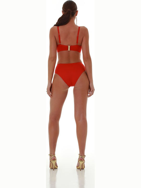 Bikinihosen Slip Hohe Taille Rote