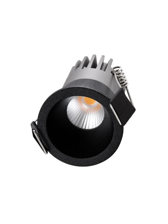 kelvo Metallic Recessed Spot with Built-in LED and Warm White Light White 4x4cm