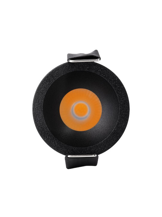kelvo Metallic Recessed Spot with Built-in LED and Warm White Light White 4x4cm