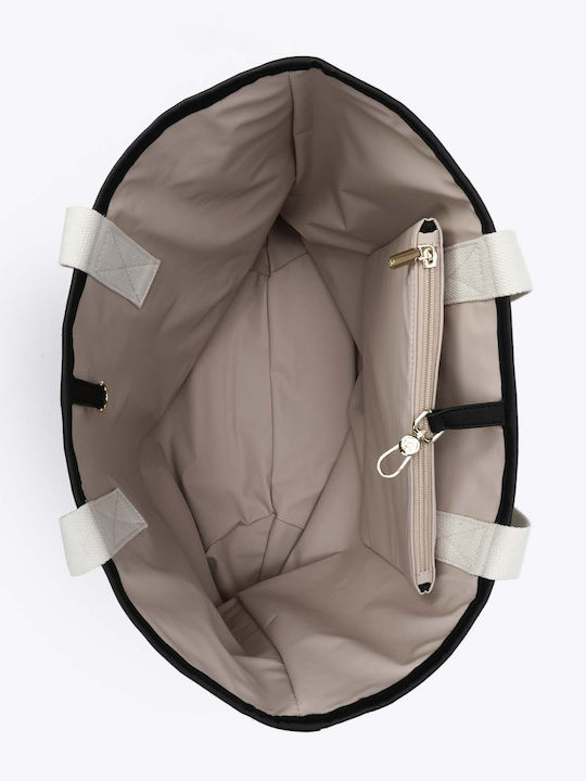 Axel Fabric Beach Bag Black