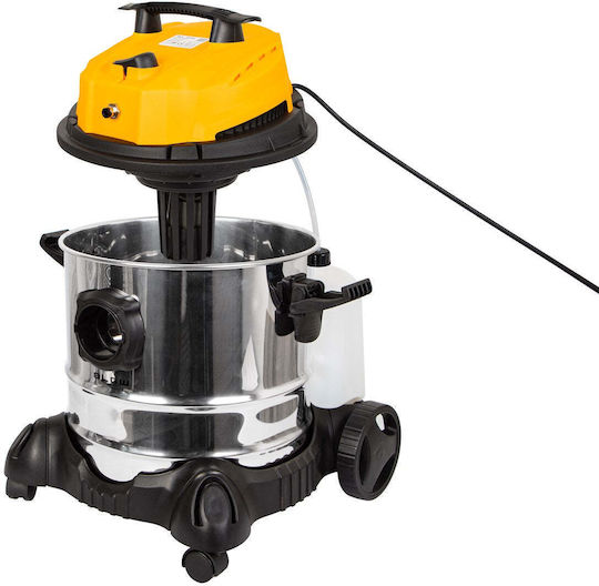 Blow Wet-Dry Vacuum Cleaner with Plastic Container 25lt Silver