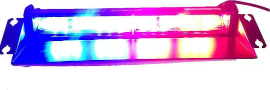 Epagelmatikos Faros Parbriz Hyper2 LED Albastru Roșu Strobe Semnalizare 12/24V 12 Hypersmd LED 18000lm Tc-409