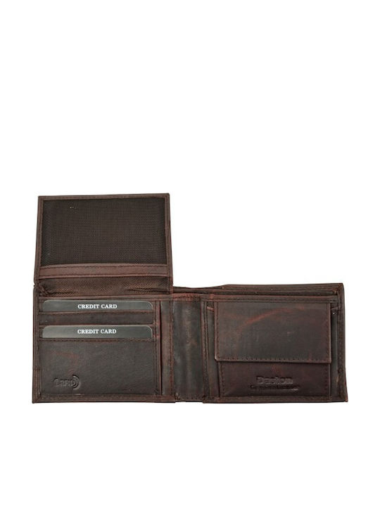 Leather Men's Wallet with RFID Brown