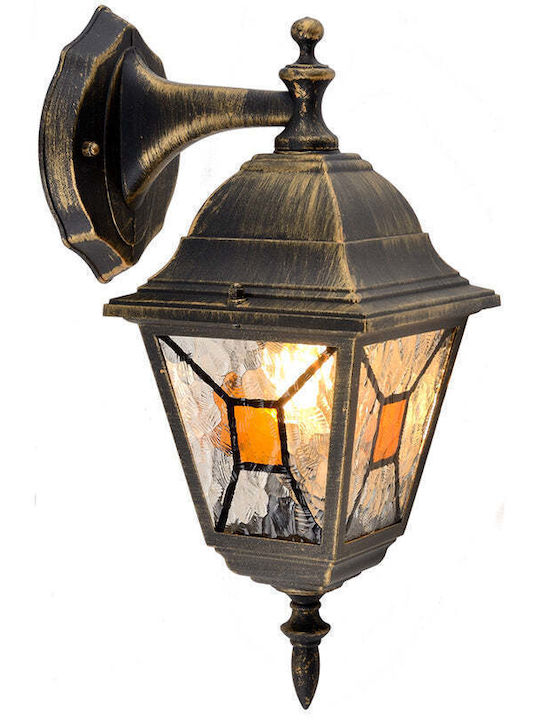 Lampion De Grădină Suport Superior 60w E27 Ip44 Patină Aurie Belight Lampion De Grădină Suport Superior 60w E27 Ip44 Patină Aurie Belight