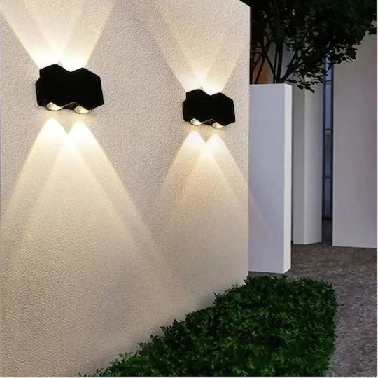 Led Wandmontierte Außenbeleuchtung Ax231 Für Innen Und Außen 4 Quellen 10w Schwarz 3000k