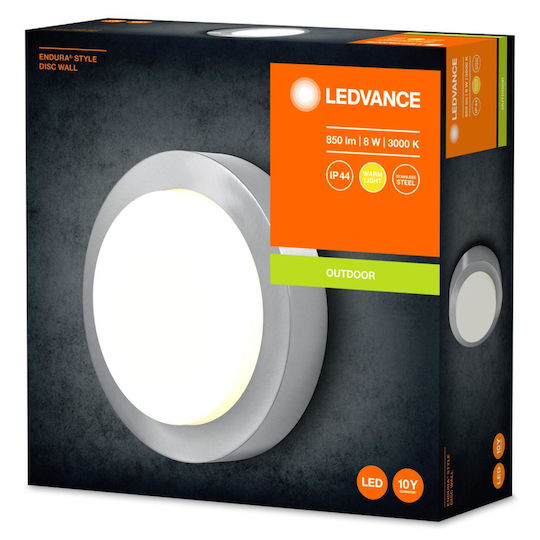 Led Външно Стенно Осветително Тяло Диск 8W 3000K