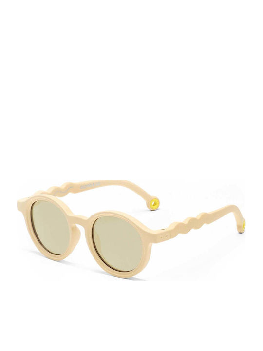 Olivio & Co Classic Oval Kids Sunglasses Beige