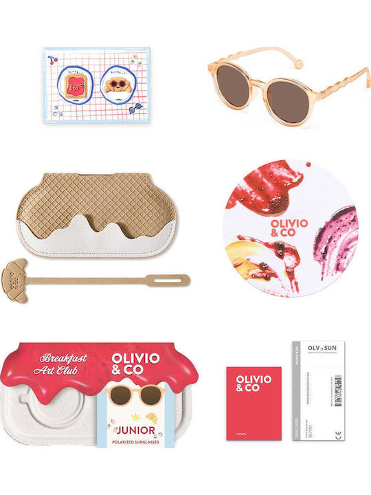 Olivio & Co Oval Kids Sunglasses with Polarized Orange Lenses for 5-12 Years