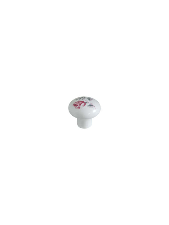 Buton Mobilier Din Ceramică Roz Diametru 35mm