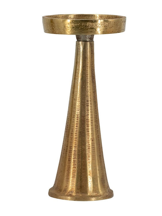 Artekko Κηροπήγιο Μεταλλικό σε Χρυσό Χρώμα 8.3x18.5x8.3εκ.