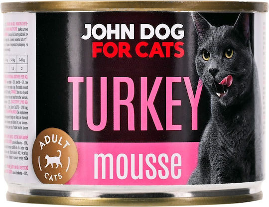 John Dog Nasses Katzenfutter mit Türkei ohne Getreide 200g