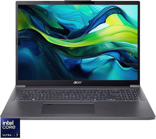 Acer Aspire 16 A16-71M -76JN 16" OLED 120Hz (Ultra 7-155H/32GB/1TB SSD/No OS) Steel Gray (US Keyboard)