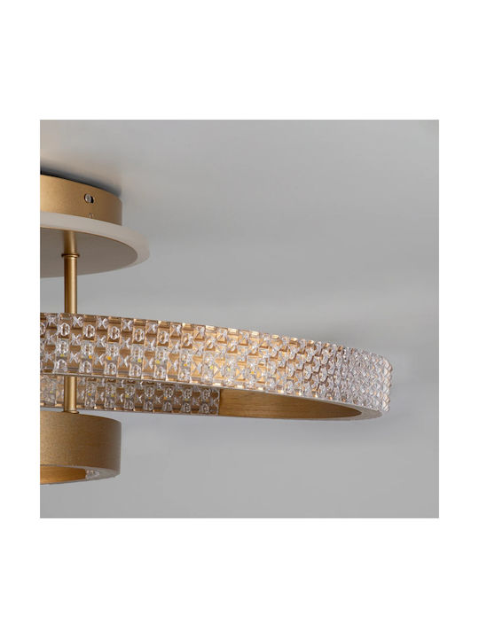 Kelvo Diamond Klv-101-0228 Ceiling Light Led 100w 10000lm 360° Ac 220-240v Ip20 Adjustable White Cct Remote Control 2700k to 6000k Dimmable Lumileds Smd Chip Gold Platinum W80 X D50 X H20cm 3 Years Warranty Klv-101-0228