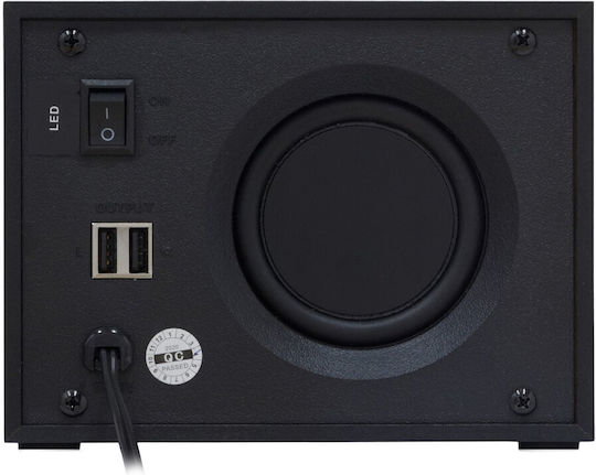 Spacer SPB Thunder Ηχεία Υπολογιστή 2.1 με RGB Φωτισμό και Ισχύ 11W Μαύρα