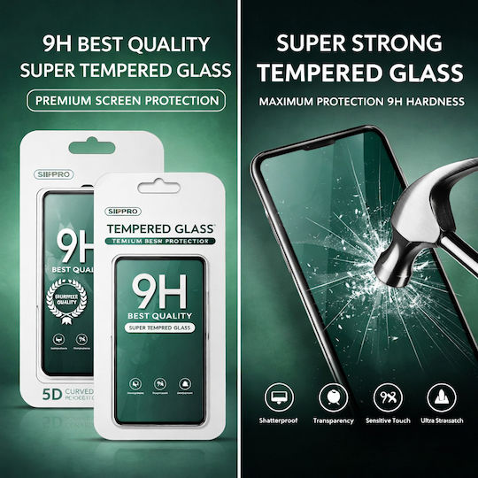Realme C33 Tempered Glass 5d Hardness 0,3mm Full Face