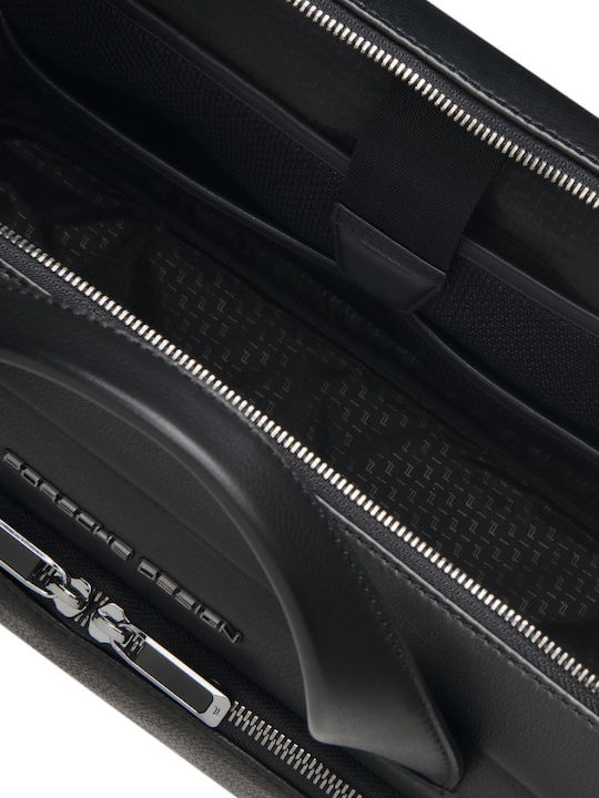 Porsche Design Roadster Leather Τσάντα Ώμου / Χειρός για Laptop 15" σε Μαύρο χρώμα