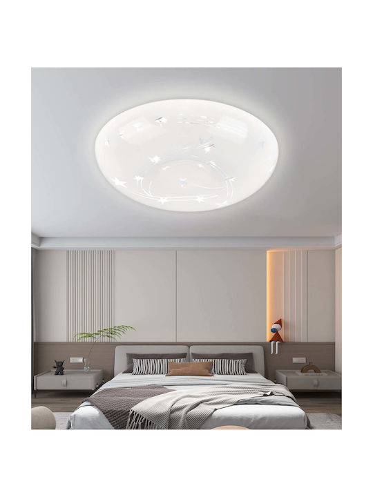 Plafonieră Led Stele 35 Cm 32w 3000k 4000k 6000k Alb Metal Acril