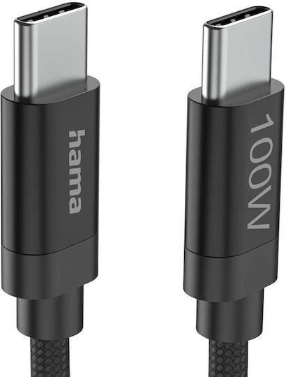 Hama USB Typ-C Kabel Länge 3 M 100W Schwarz 201749