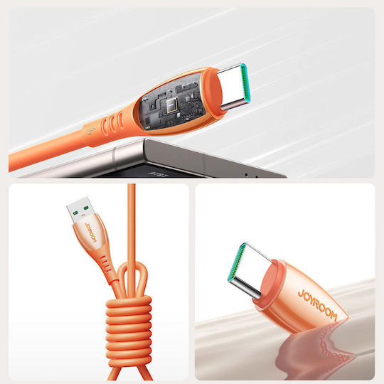 Joyroom S-A59 Vibrant USB 2.0 Cable USB-C Male - USB-A Orange 1.2m