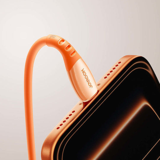 Joyroom S-A59 Cablu USB 2.0 Vibrant USB-C Masculin - USB-C 60W Portocaliu 1.2m