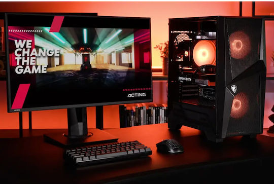 Actina Гейминг Настолен компютър (Ryzen 9-7900/32GB DDR4/1.0TB SSD/GeForce RTX 5070 Ti/Без операционна система)