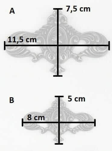 Decorative Furniture Rosette Besana 6704 Aged Iron B
