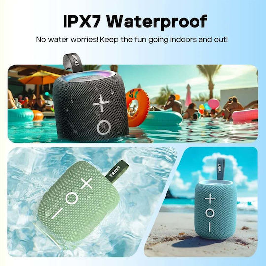 Tribit Stormbox Mini + BTS33 Αδιάβροχο Ηχείο Bluetooth 12W με Διάρκεια Μπαταρίας έως 12 ώρες Μαύρο