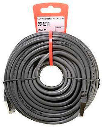 Vivanco U/UTP Cat.5e (Gigabit) Καλώδιο Δικτύου Ethernet 20m Γκρι