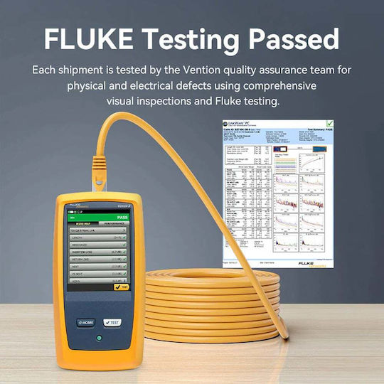Vention S/FTP Cat.6a (Gigabit) Network Cable Ethernet 0.3m Yellow