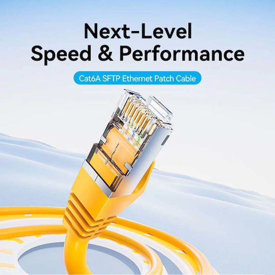 Vention S/FTP Cat.6a (Gigabit) Network Cable Ethernet 0.3m Yellow