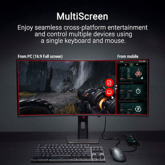 Asus Strix XG34WCDMTG Ултраширок OLED Curved Монитор 34" QHD 3440x1440 240Hz