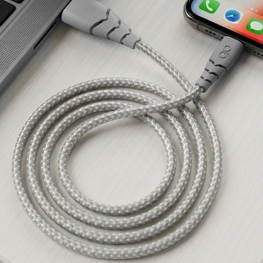 Force Power Ultra-verstärktes Usb A Usb C Kabel 2m 3a Graues Grau