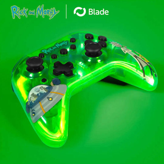 Blade Rick and Morty Ασύρματο Gamepad για Switch Πράσινο