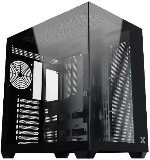 Xigmatek Aqua V Air Gaming Midi Tower Computer Case with Side Window and ARGB Lighting Black