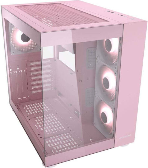 Cougar FV150 MINI Gaming Mini-Turm Computergehäuse mit Seitenfenster Rosa