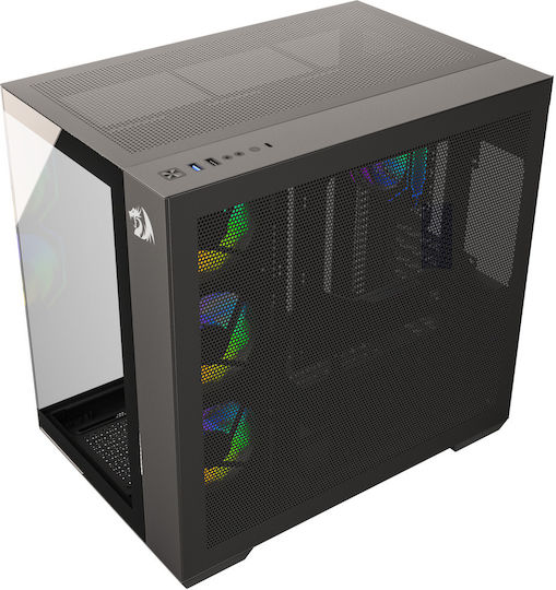 Redragon ARGB Midi Tower Кутия За Компютър Черна