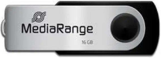 MediaRange 16GB USB 2.0 Stick mit Verbindung USB-A & Micro-USB-B Schwarz
