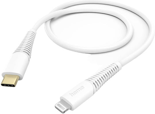 HAMA USB-C zu Lightning Kabel Weiß 1.5m (00201603)
